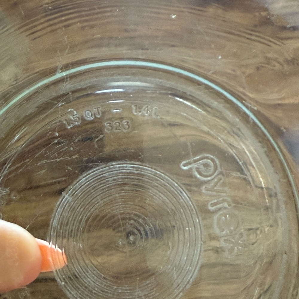 Pyrex Clear Glass Nesting Bowls Mixing Bowl Set of 3 - #325, #323, and #322 - Picture 13 of 13